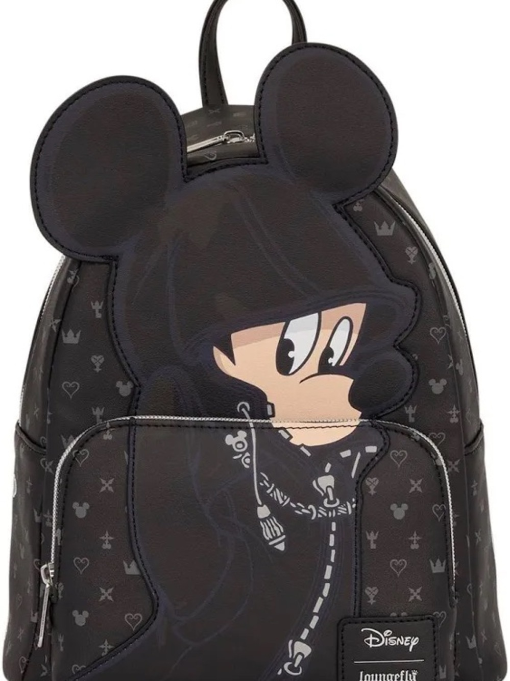 Loungefly Black Mickey Hoodie Mini Backpack with Ear Detail
